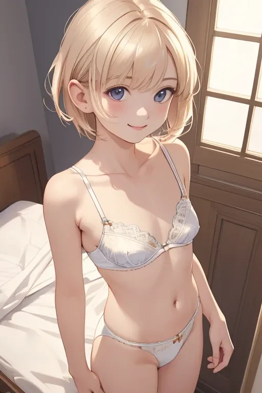 Blonde Short Cut Hair 19