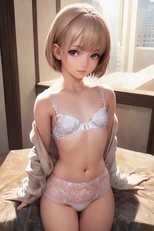 Blonde Short Cut Hair 16