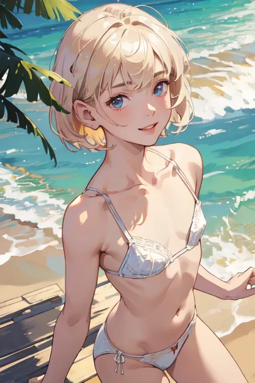Blonde Short Cut Hair 15