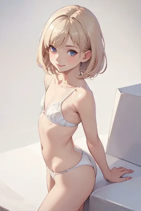 Blonde Short Cut Hair 17