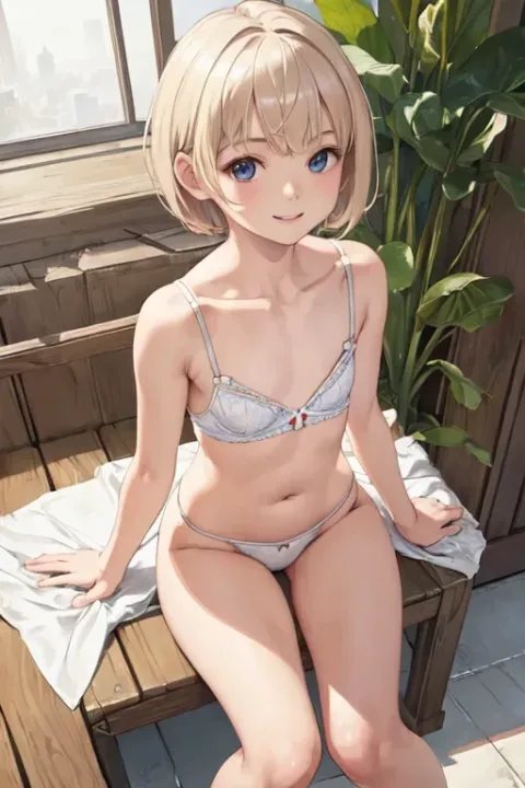 Blonde Short Cut Hair 11