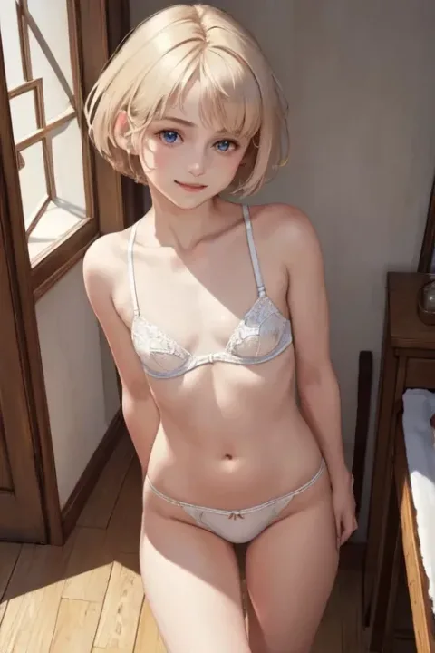 Blonde Short Cut Hair 35