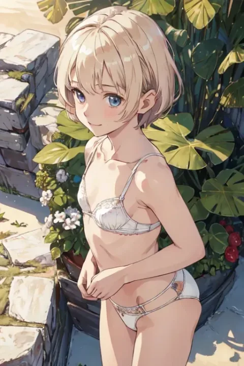 Blonde Short Cut Hair 51
