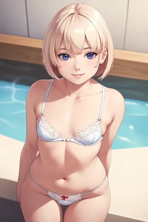 Blonde Short Cut Hair 92