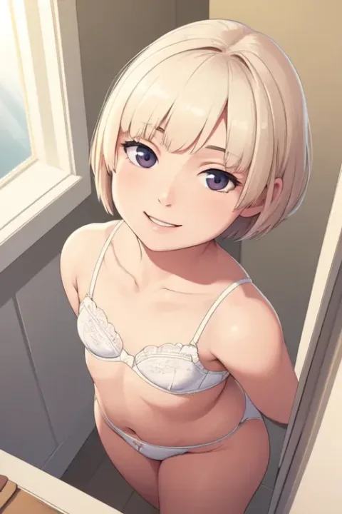 Blonde Short Cut Hair 96