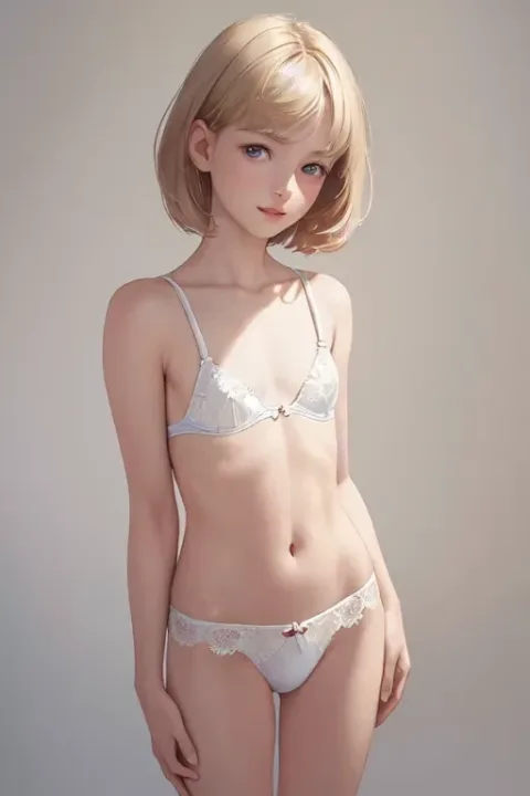 Blonde Short Cut Hair 114