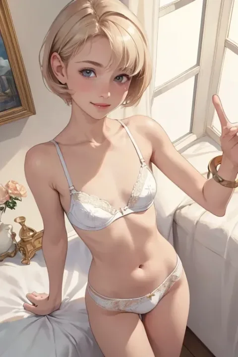Blonde Short Cut Hair 152
